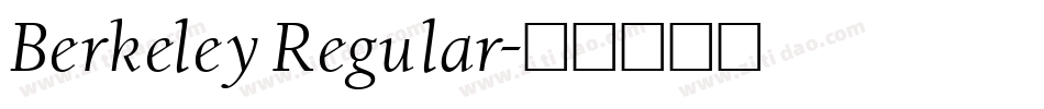 Berkeley Regular字体转换